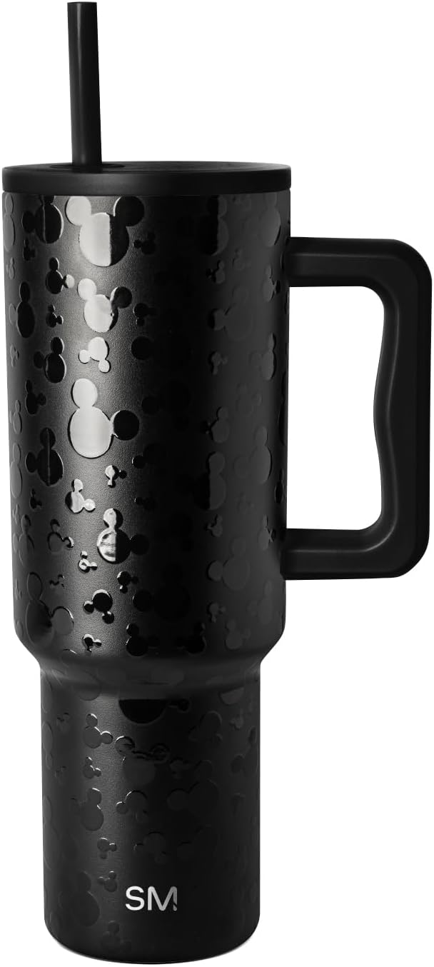 Simple Modern Disney 40 oz Tumbler with Handle and Straw Lid | Insulated Reusable Stainless Steel Water Bottle Travel Mug | Gifts for Women Men Him Her | Trek Collection | 40oz | Iconic Mickey