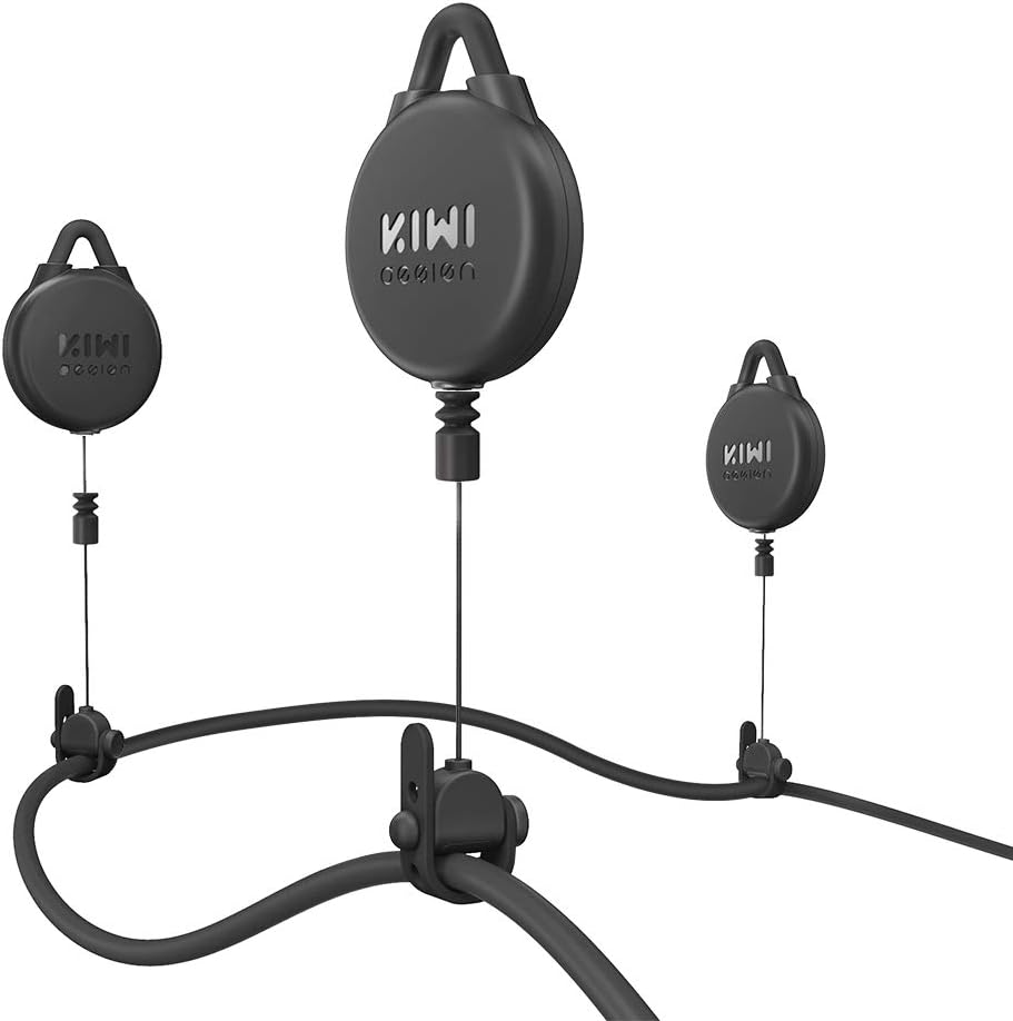 [Pro Version] KIWI design VR Cable Management, 6 Packs VR Pulley System Compatible with Quest 3/2/1/Rift S/Valve Index/HTC Vive/Vive Pro/HP Reverb G2/PSVR/PS VR2 Link Cables