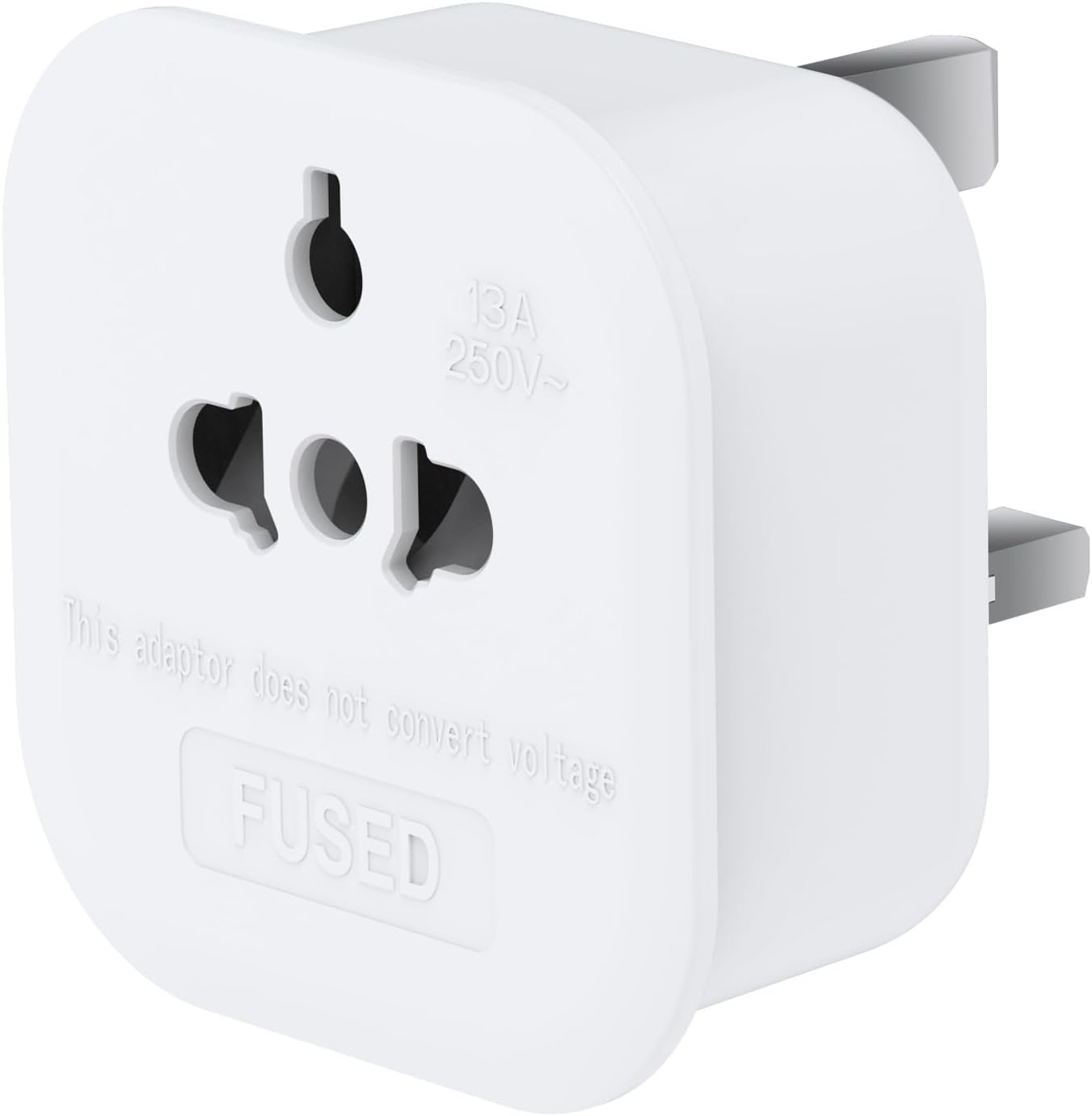 1Pack US to UK Plug Adapter, US to UK Travel Adapter, US/Canada/China/Japan to UK Plug Converter Power Adapter with 13A Fuse (Type A, B, C, I, E, F, L)