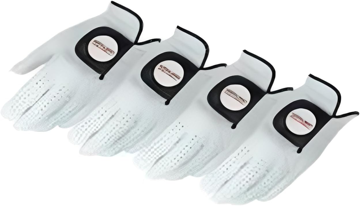 KIRKLAND SIGNATURE Premium Leather Golf Glove for Left Handed - 4-Pack Small