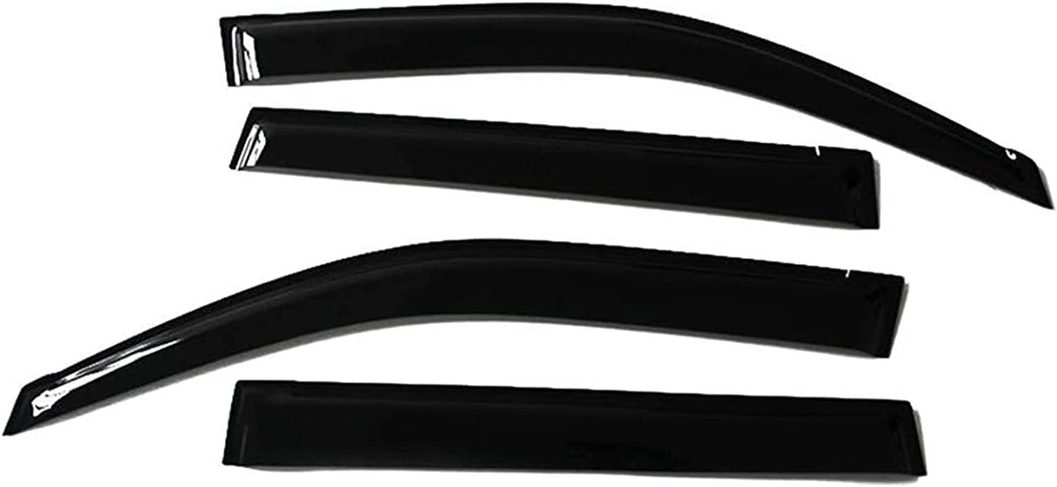 DBCFL 4 pcs Car Wind Deflectors Set for T-oyota Land Cruiser P-rado 2013-2020, Car Deflector Windproof Rain Visors Wind Shield Front And Rear Trim Strips Sun
