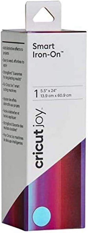 Cricut Smart Iron On (5.5in x 24in, Holographic Dahlia) for Joy Machine - matless Cutting for Shapes up to 4ft, & Repeated cuts up to 20ft