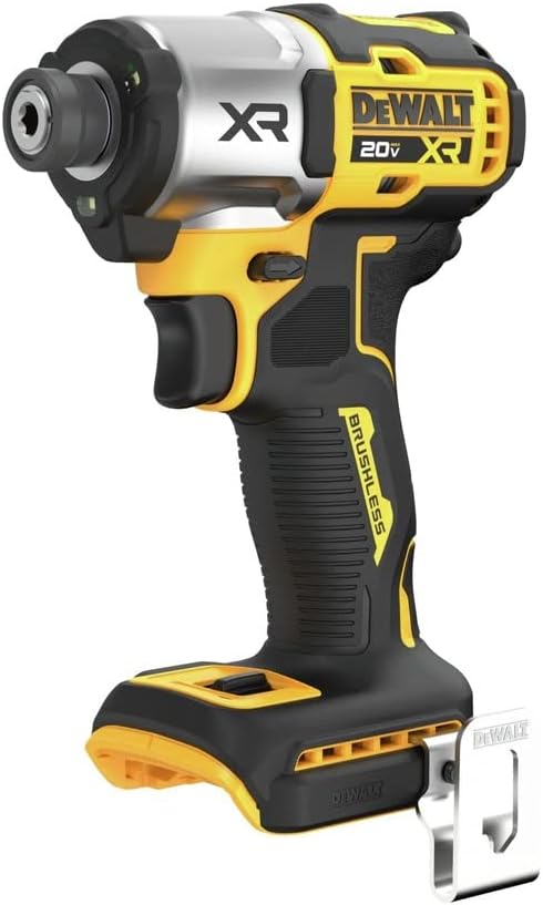 DEWALT 20V MAX XR Impact Driver, 1/4 Inch High Torque Brushless 3 Speed Premium Cordless with LED Light, Extended Runtime, Tool Only (DCF845B)