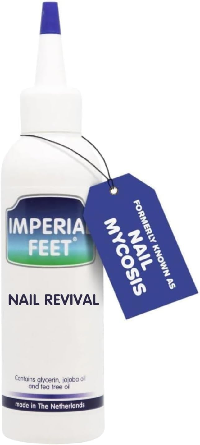 Imperial Feet Nail Revival - Damaged Nail Care - Extra Strength Nail Care for Discolored & Brittle Toenails - Nail Strengthener - XL Dose 75ML