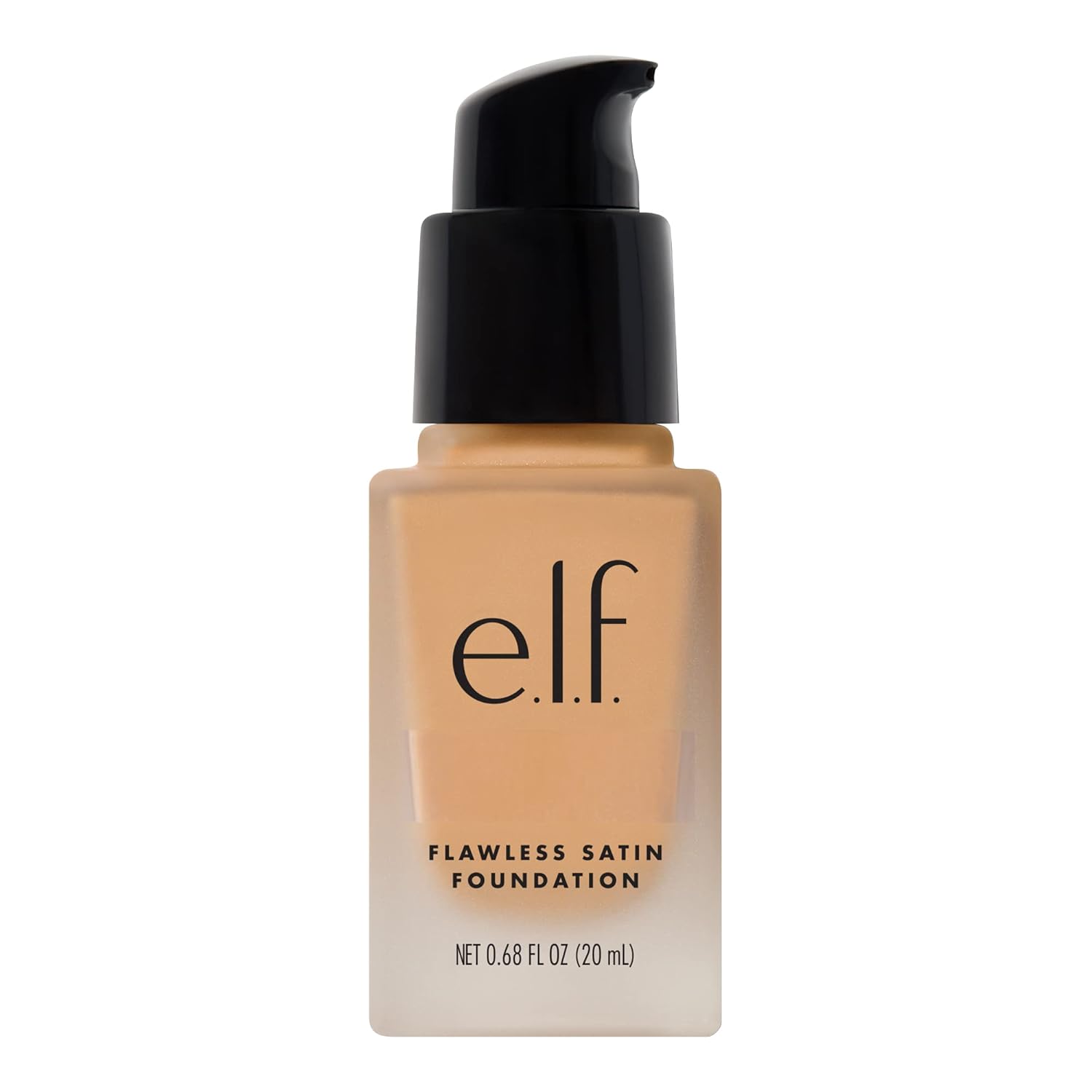 e.l.f. Flawless Satin Foundation, Lightweight & Medium Coverage, Semi-Matte Finish, Vegan & Cruelty-Free, Toffee, 0.68 Fl Oz (20mL)