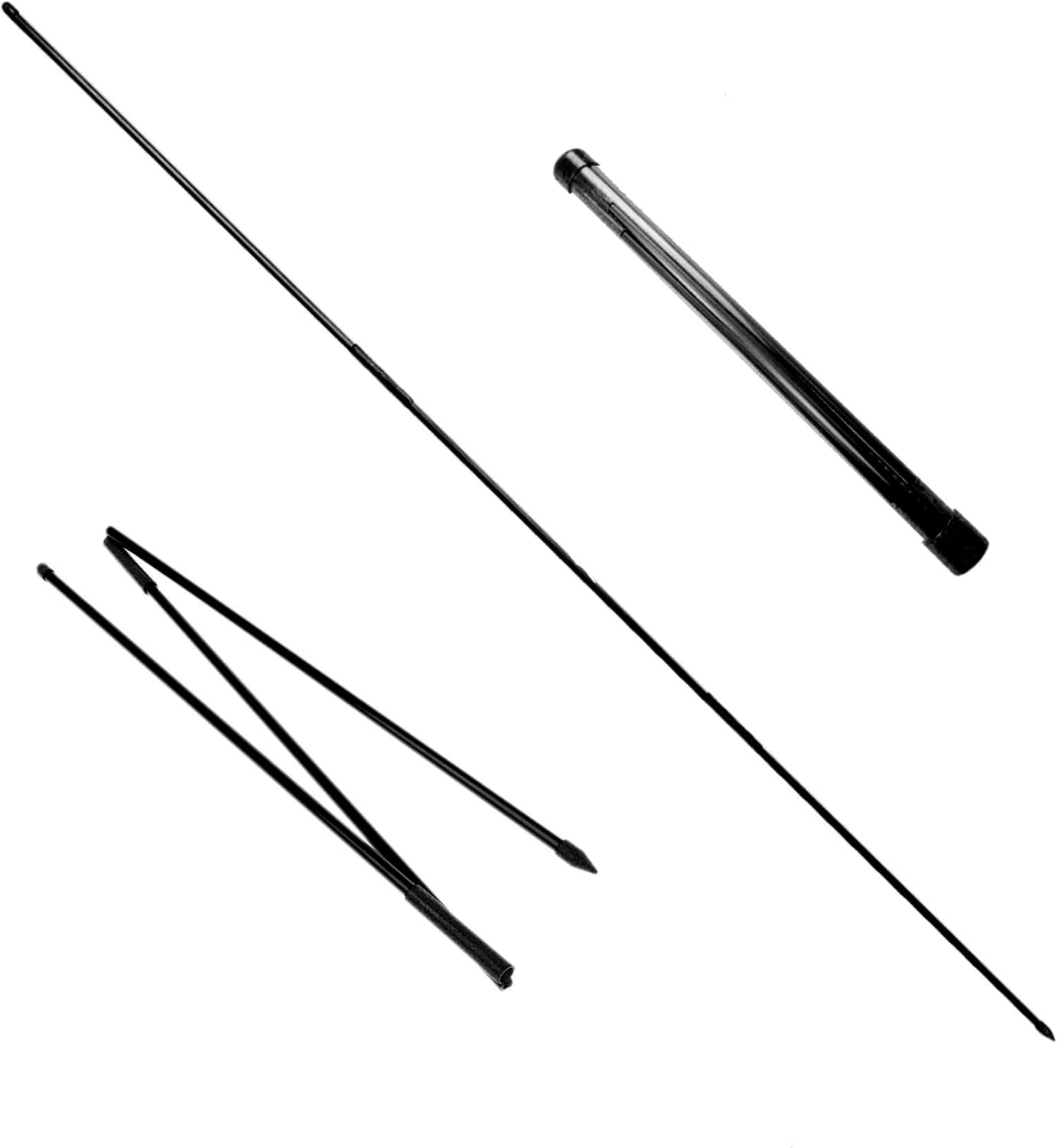 Eshan Golf Alignment Sticks 2 Pack Swing Training Aid Equipment Collapsible Trainer Practice Rods Posture Corrector in Handy Storage Tube Case for Men Women Golfer Swinging