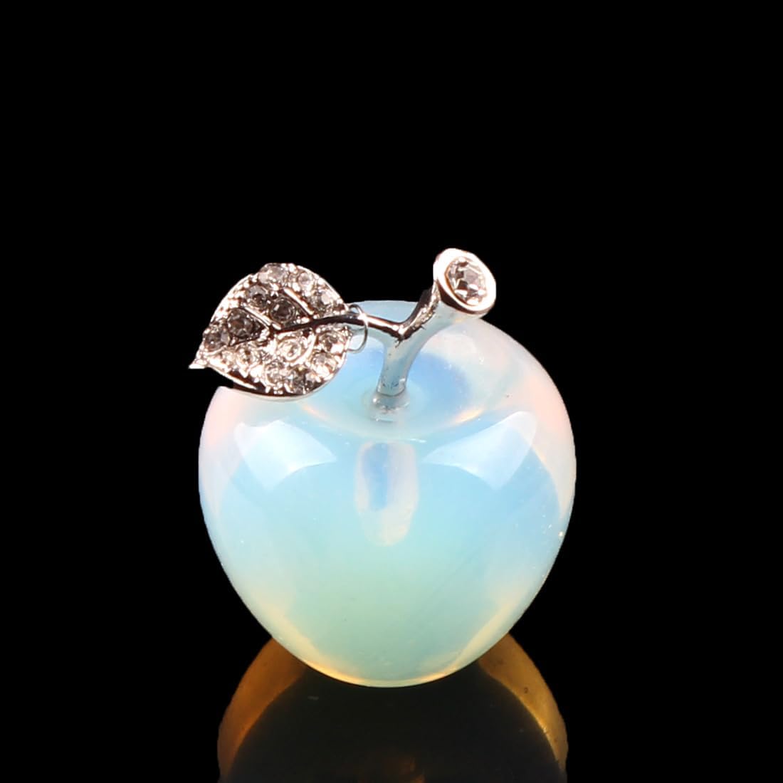 30mm Opal Opalite Apple Statue Home Decor Collectible Figurine