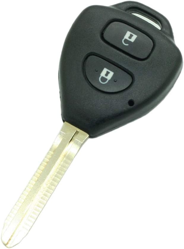 BROVACS Replacement Key Shell Compatible with TOYOTA Corolla RAV4 Hilux Avalon 2 Button Keyless Entry Remote Key Case Fob PG404