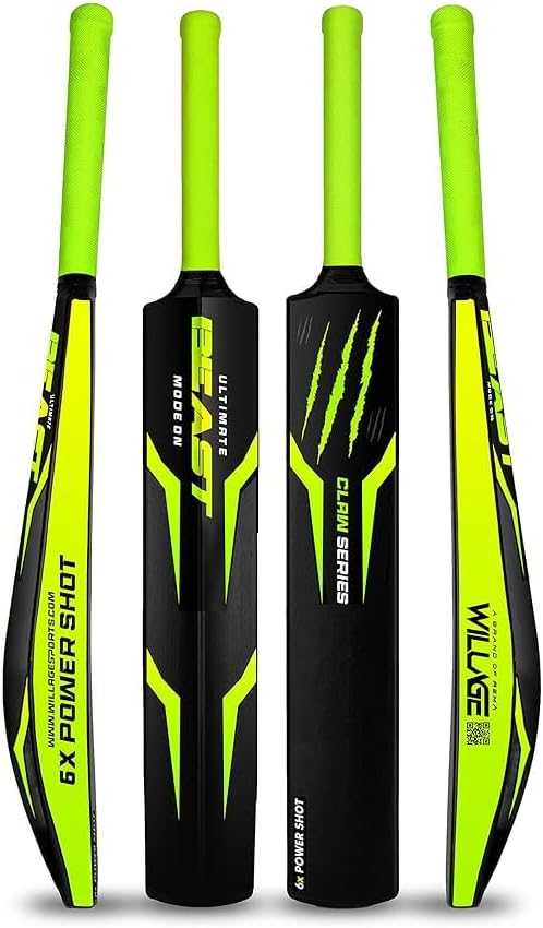 AYN Plastic Cricket Bat Durable Full Size Lightweight for Powerful Shots – Tennis, Turf Hard Ball Play Sports | All-Weather Training with Anti-Slip Grip for Adults & Beginners Hunter