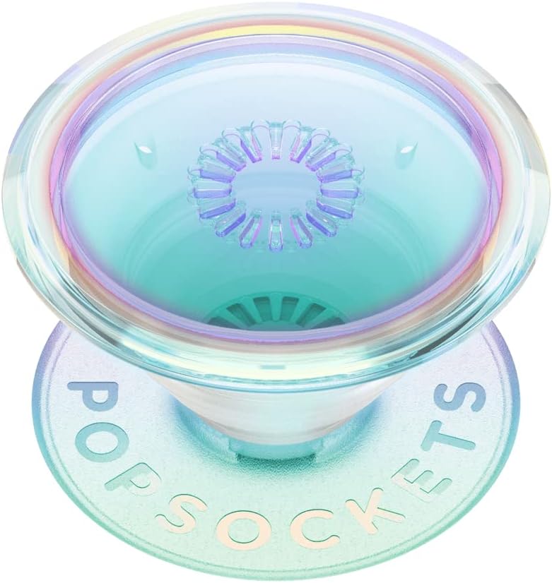 PopSockets Phone Grip with Expanding Kickstand, Adhesive Grip - Translucent Clear Iridescent