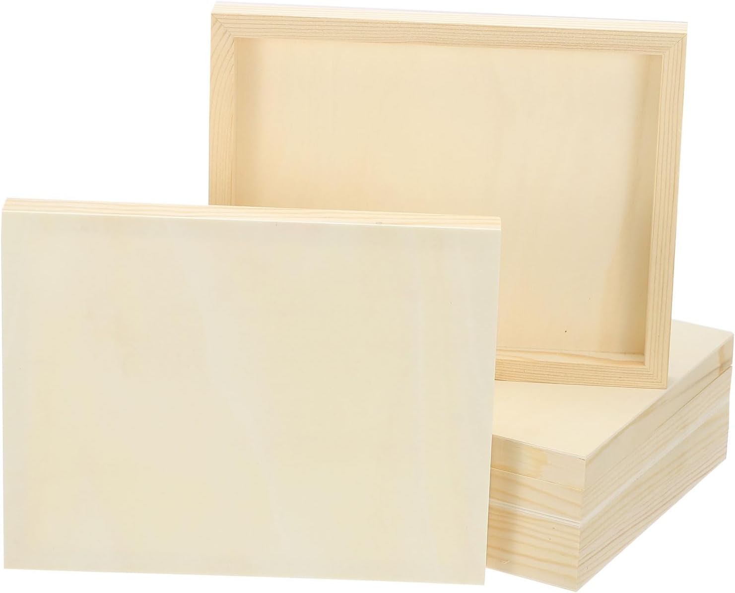 PATIKIL 11 x 14 Inch Wood Canvas Panels, 8pcs Unfinished Wooden Frame Square Art Board for Crafts Oil Paint Pouring Acrylics Painting DIY