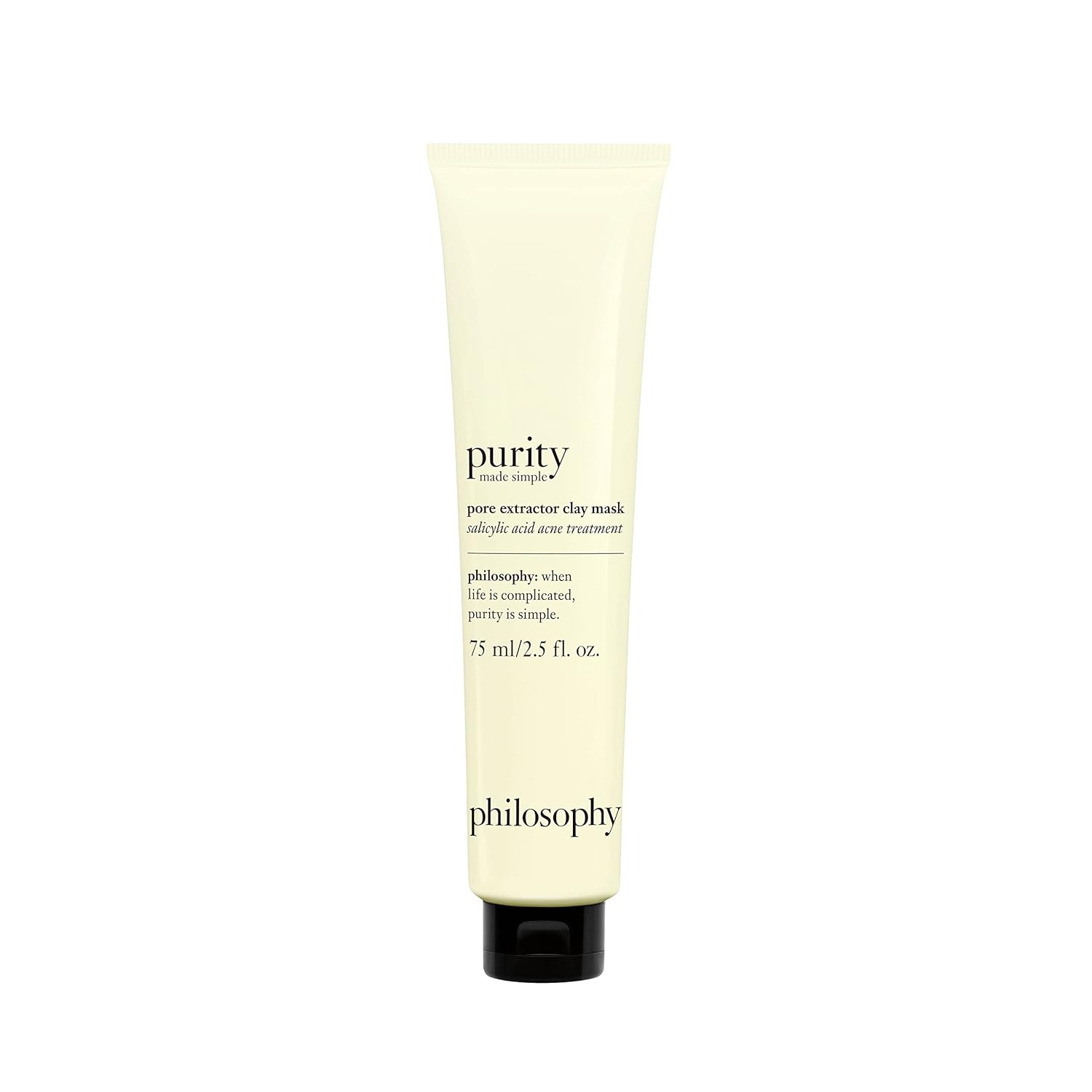 philosophy purity made simple pore extractor clay face mask - with purifying white kaolin clay, salicylic acid & natural exfoliants – removes impurities and reduces the appearance of pores