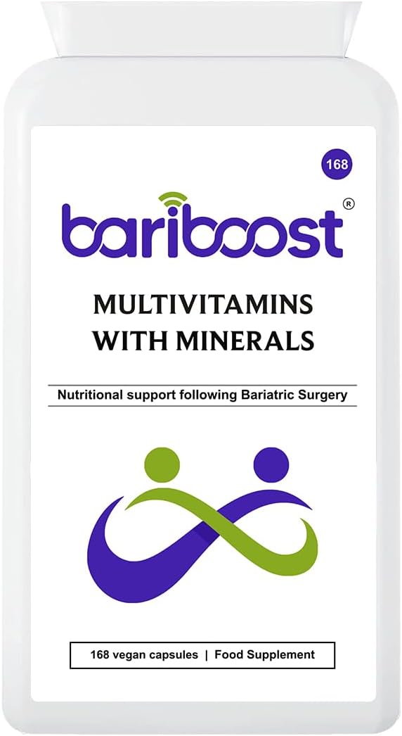 Bariboost Bariatric Multivitamin | Bariatric Vitamins and Minerals | Vitamins for Bariatric Surgery Patients | Gastric Bypass and Sleeve Gastrectomy | Easy to Swallow Capsule (168)