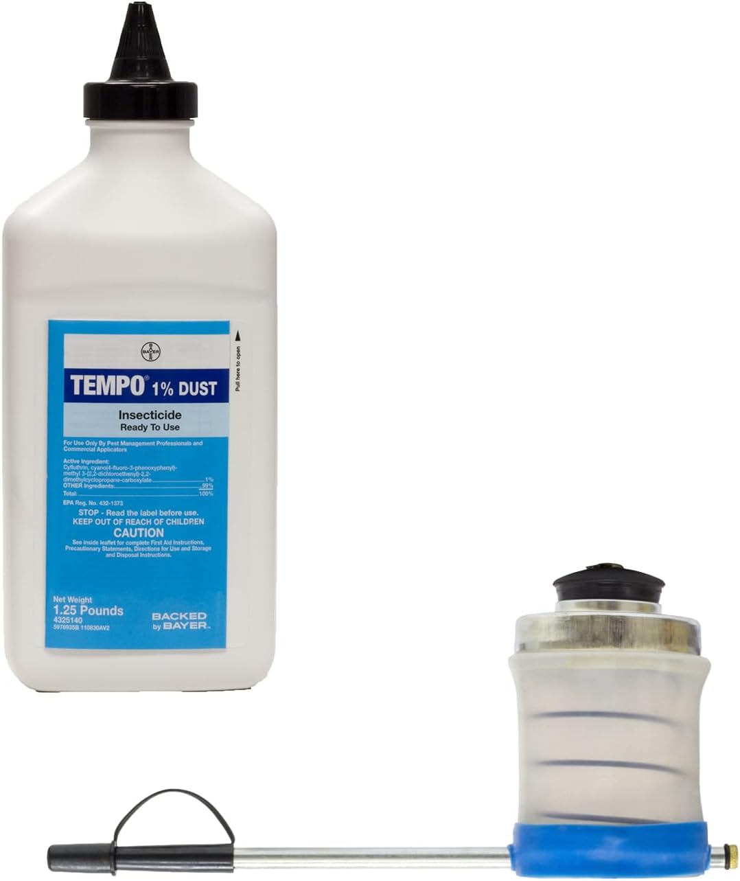 Tempo 1% Dust 1.25lbs + 5 inch Clear Puffer