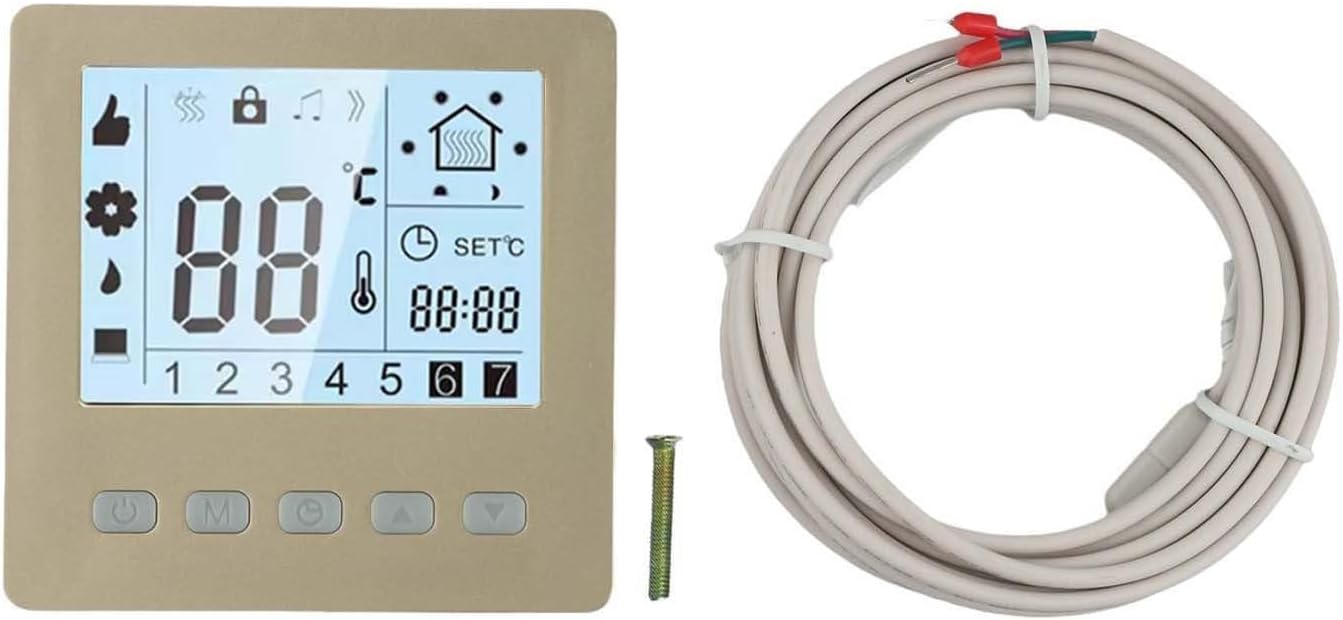 Programmable Digital Thermostat with 5+1+1 Weekly Schedule, Child Lock Feature, and 24 Hour Timer for Energy Efficient Heating Control