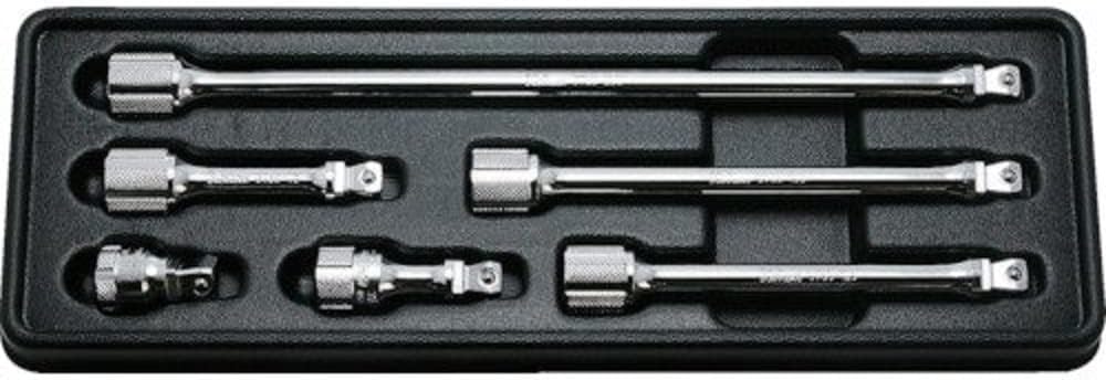 Ko-ken PK3763/6 3/8 Sq. Dr. Wobble-Fix Extension Bar set 32-250mm ABS Tray 6 pieces