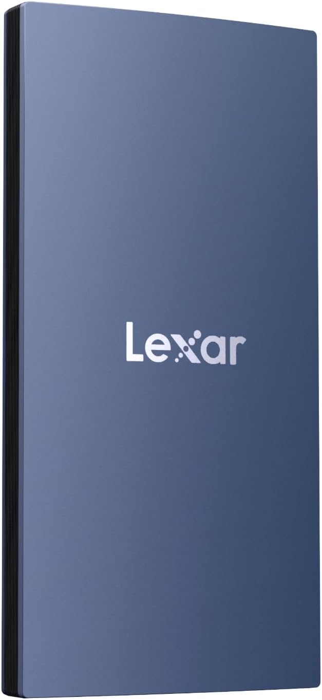 Lexar ES3 External SSD 1TB, USB3.2 Gen2 Portable SSD, PSSD up to 1050MB/s Read, 1,000MB/s Write, External Solid State Drive Compatible with iPhone15 Series/Mac/PS5/XBOX/Laptop/PC (Blue)