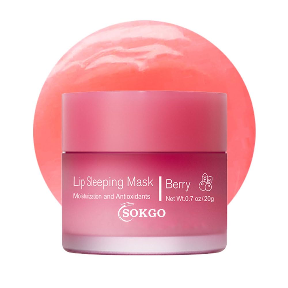 Sleeping lip mask, Nourish & Hydrate Lip Mask, Lip Balm, Lip Oil, Lip Skin Care, Hydrating, Moisturizing Lip Lines Night Sleep Anti-chapped Lip Cream (Berry)