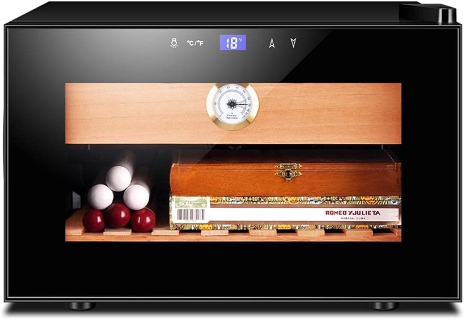 ZYSKABQ Barware Smart cigar cabinet constant temperature moisturizing cedar wood naked raising cigar box household small wine cabinet alcoholized cigar box Cooking Dining Octopus feet