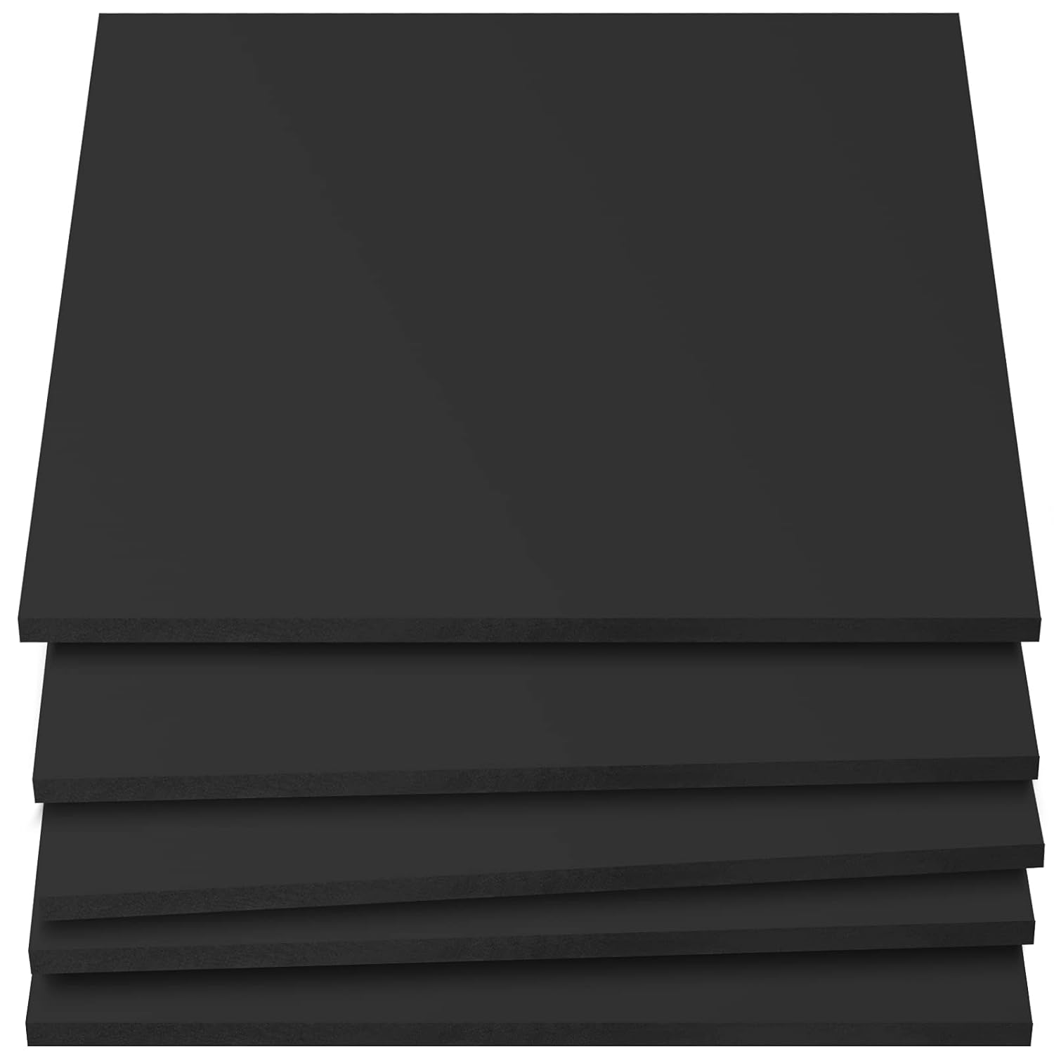 KEILEOHO 5 Pack 12 x 12 x 1/4 Inch Rubber Sheets, Black Rubber Sheets, Neoprene Rubber Sheets for Plumbing, Gaskets DIY Material, Sealing, Leveling, Bumpers, Supports, Protection, Flooring