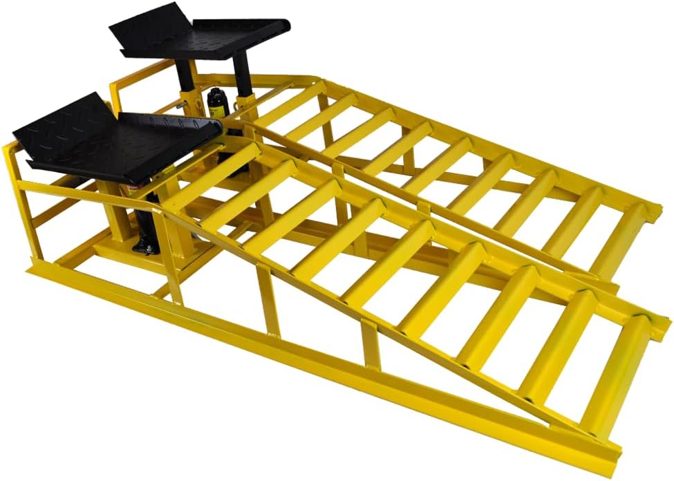 Hydraulic Ramp Rocwood 2 Tonne Car Truck Van Loading 2 Units 2 Tonne Metal 2x Bike Motorbike Car Truck Van Trailer Compact Automotive L 95 x W 35 x H 28cm