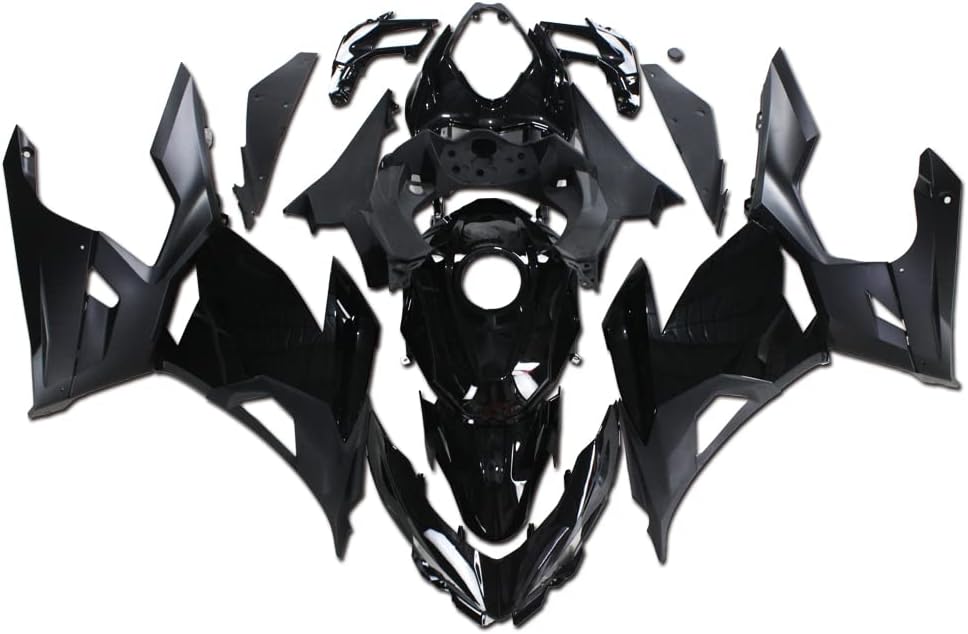 Glossy Gloss Matte Black With Tank Cover Injection Mold Fairings Kit Fairing Set Fit for KAWASAKI NINJA 400 EX400 400R 2018 2019 2020 Plastics Bodywork Bodyframe b043