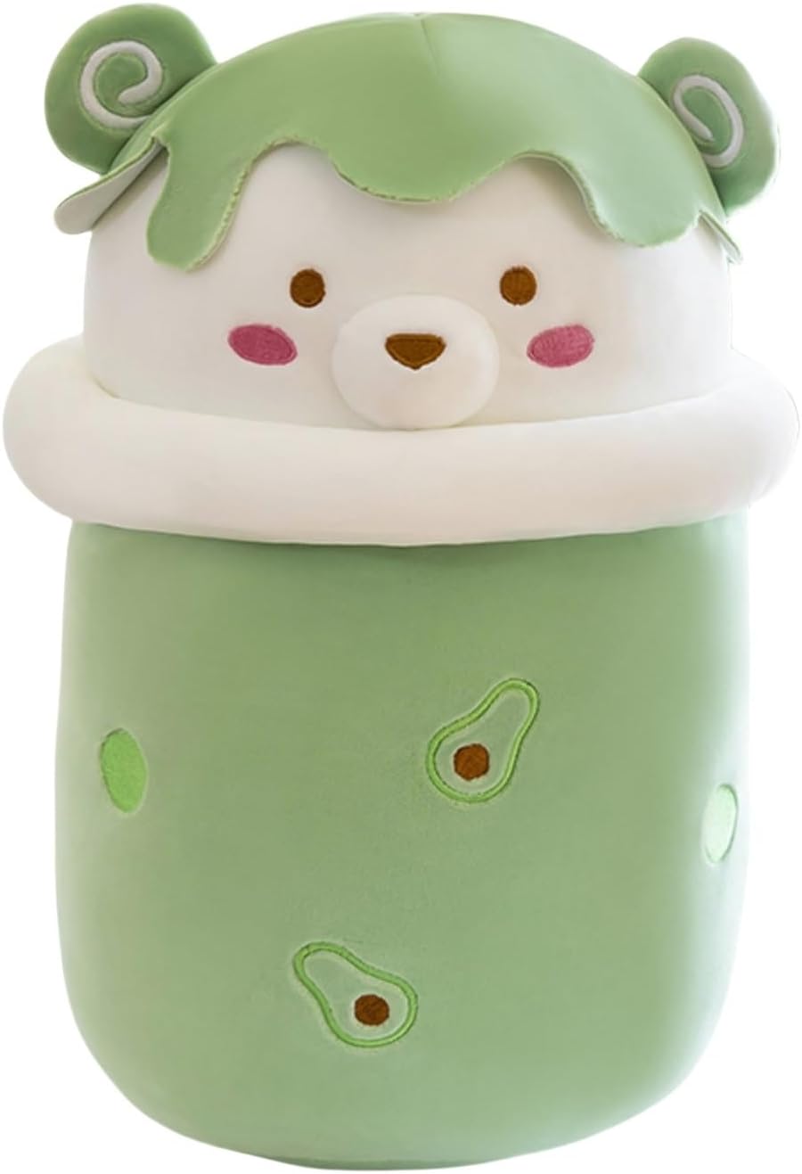 Bubble Tea Plush Pillows, Cute Boba Plushies Soft Toys Giant Stuffed Animal Pillow for Lovers(Green,30cm)
