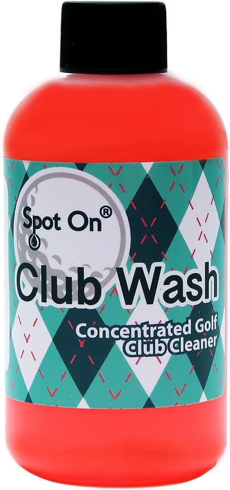 Golf Club Cleaner Brush and Spray Bottle Refill - Concentrated Golf Club Cleaning Solution - Club Wash - Makes a Gallon of Cleaner - Formulated for Golf Grime and Grass Stains - Made in The USA