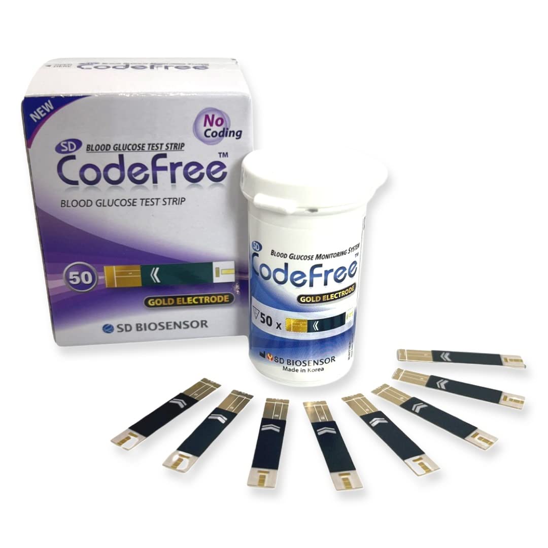 3x50 SD Codefree Blood Glucose Monitor/Monitoring Test/Testing Kit Replacement Strips