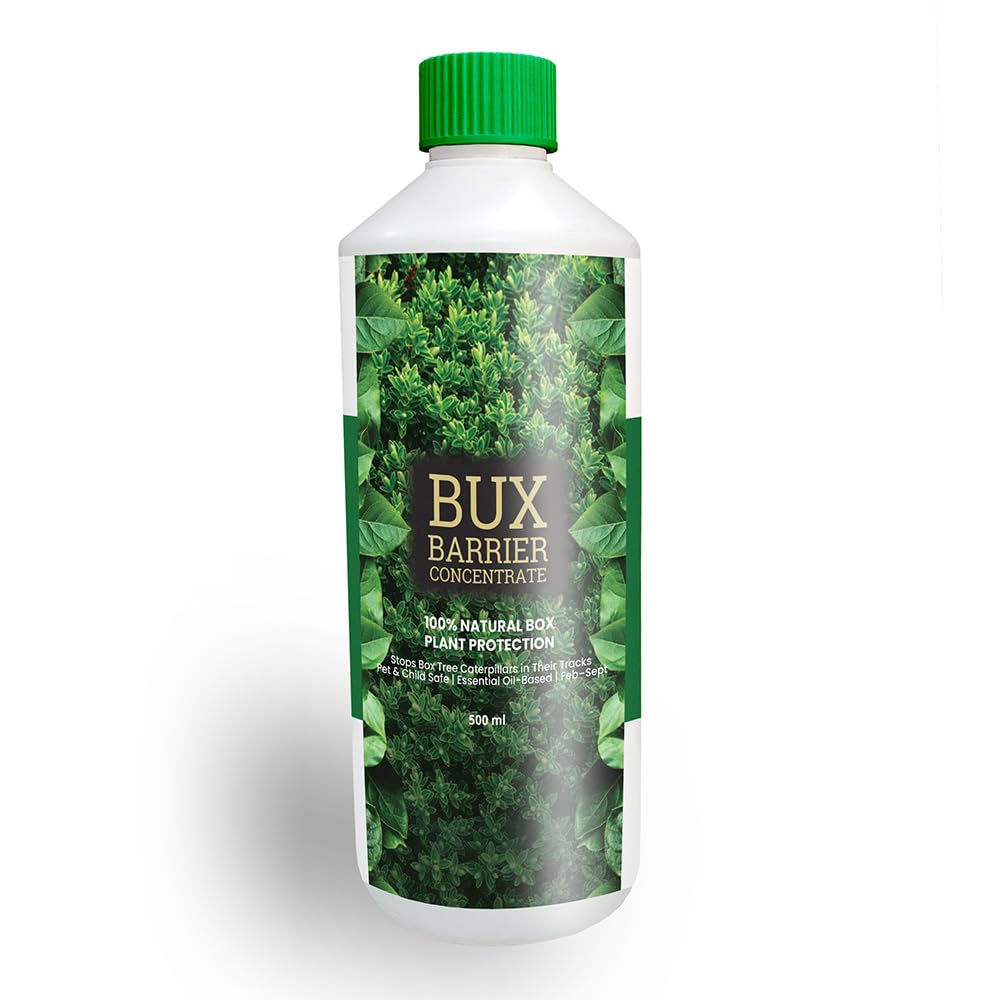 BuxusPro BuxBarrier Concentrate - 100% Natural Box Tree Caterpillar Protection Spray - Essential Oil-Based Formula - 500ml Bottle