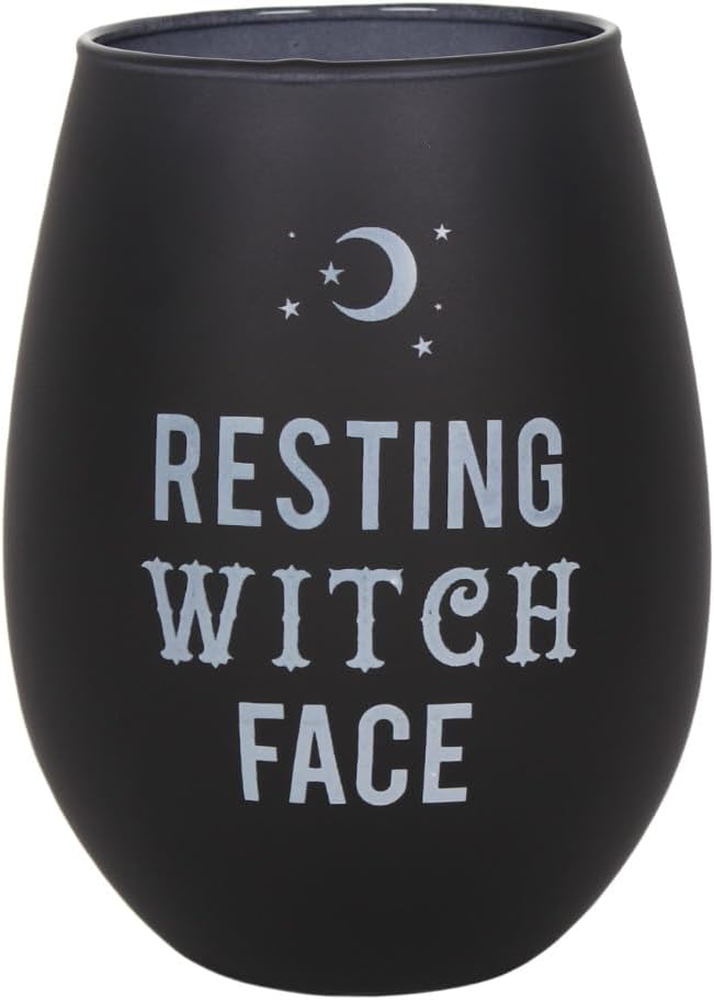 Spirit of Equinox Resting Witch Face Stemless Wine Glass