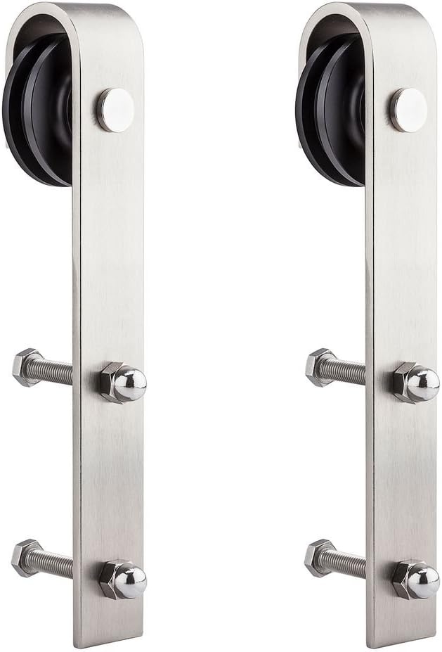 National Hardware N187-072 1040 Sliding Door Hardware Strap Hanger in Satin Nickel
