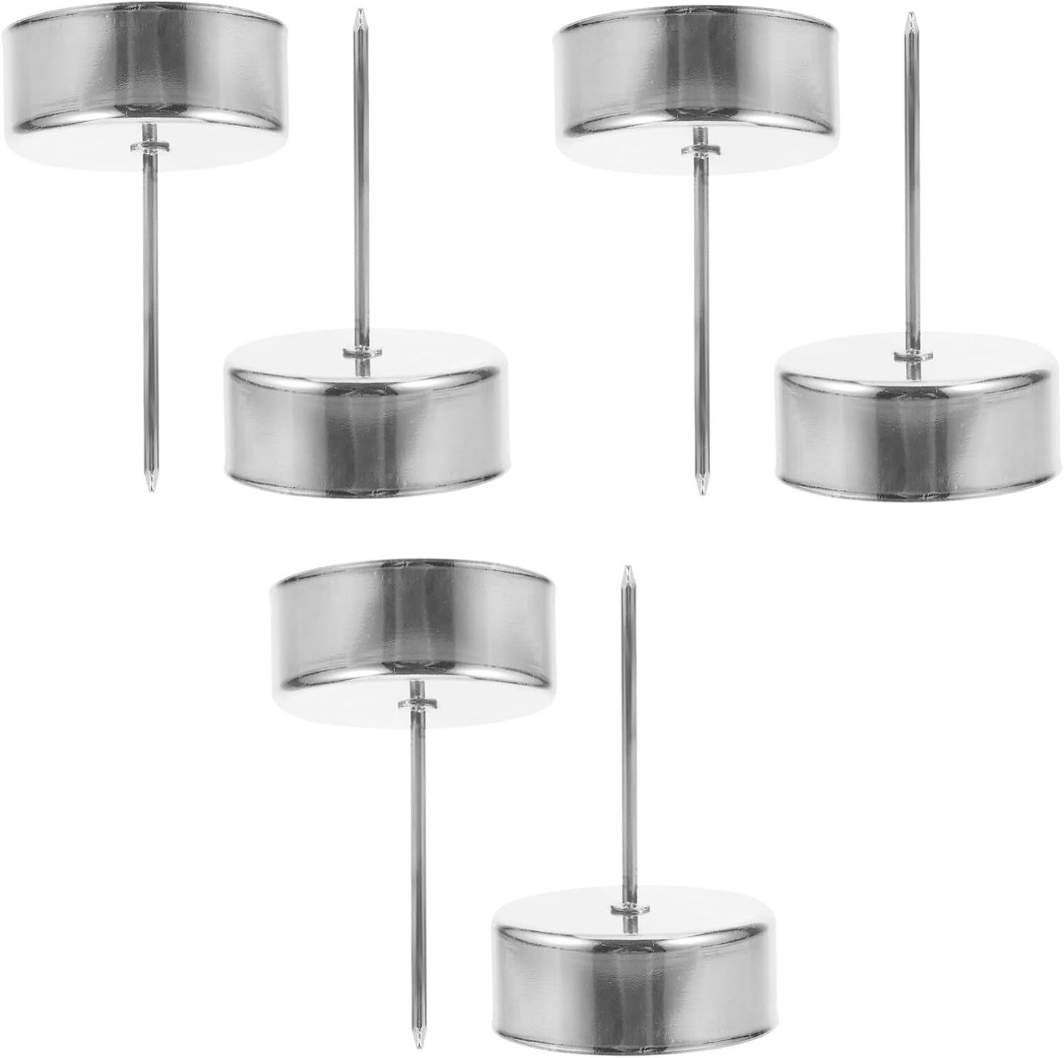 Luxshiny Metal Candle Holder Stakes Taper Candlestick Holders with Spike 6pcs Metal Heavy Duty Pillar Candles Stand Base for Wedding Garden Arrangement
