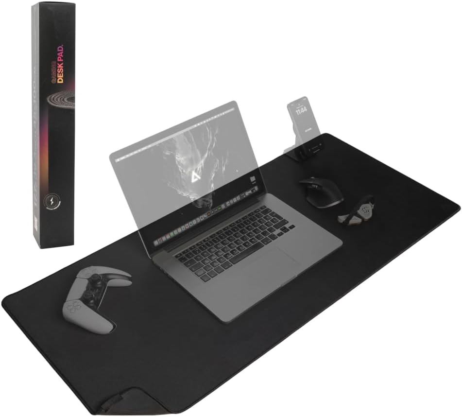 DELTAHUB Gaming Desk Pad Protector - Mouse Pad,Office Desk Mat, Non-Slip Neoprene Top, Desk Blotter,Laptop Desk Pad,Waterproof Desk Writing Pad (Large)