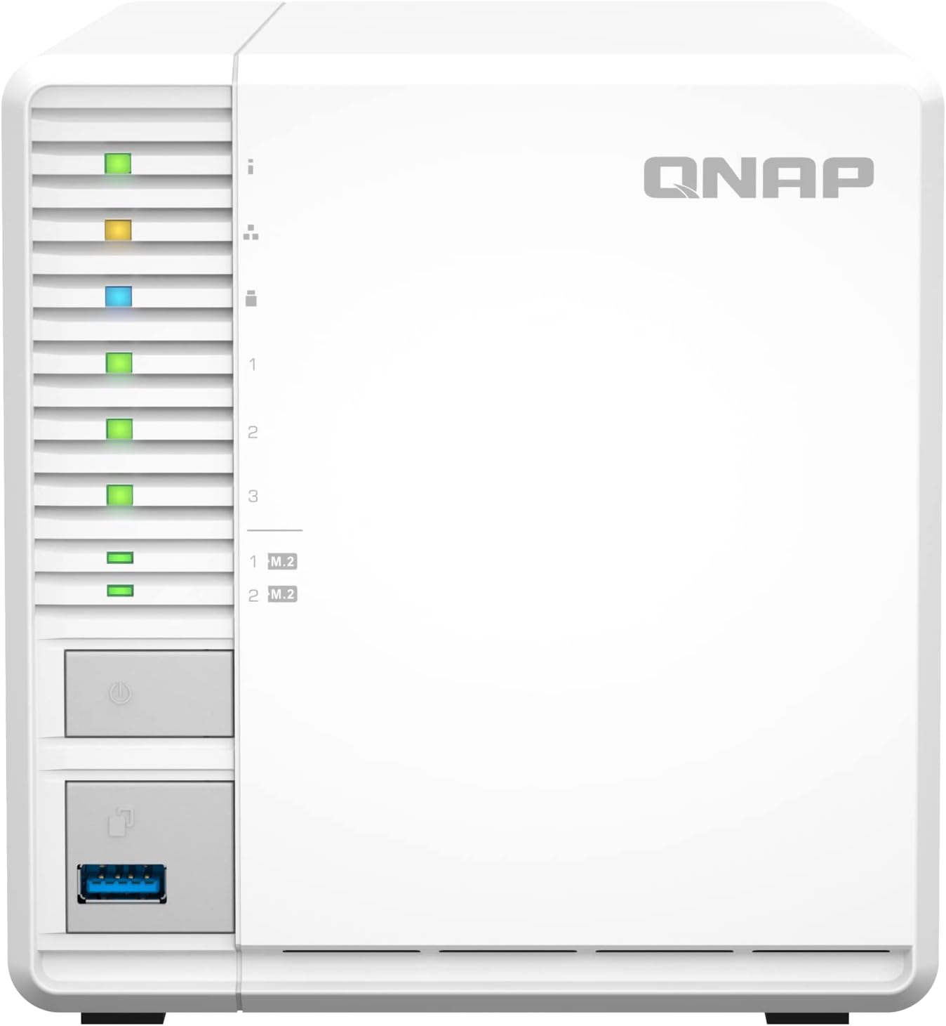 QNAP TS-364-8G | 3-Bay, Intel Quad-core CPU, 2 x M.2 Slots, 2.5GbE RAID5 Desktop NAS, 8GB RAM