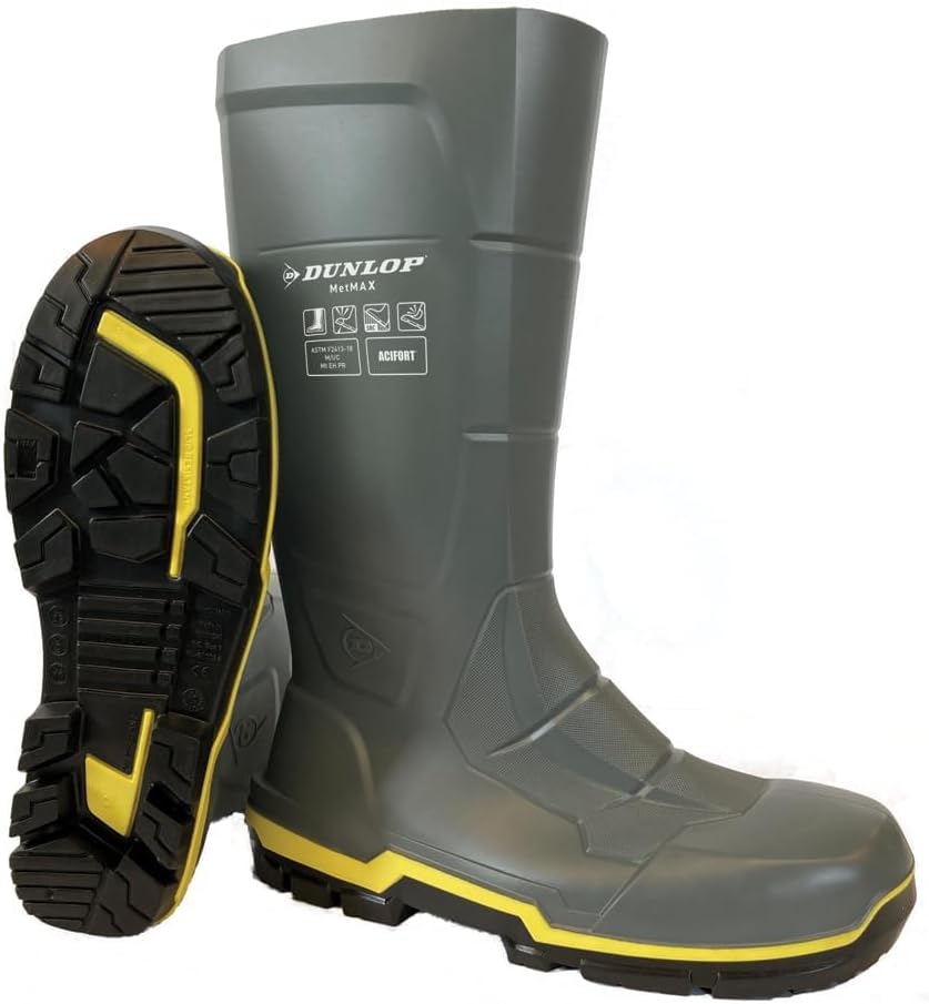 DUNLOP Protective Footwear, Acifort MetMAX, 100% Waterproof Polyblend PVC Material, Comfortable, Flexible, Lightweight and Durable Protective Footwear