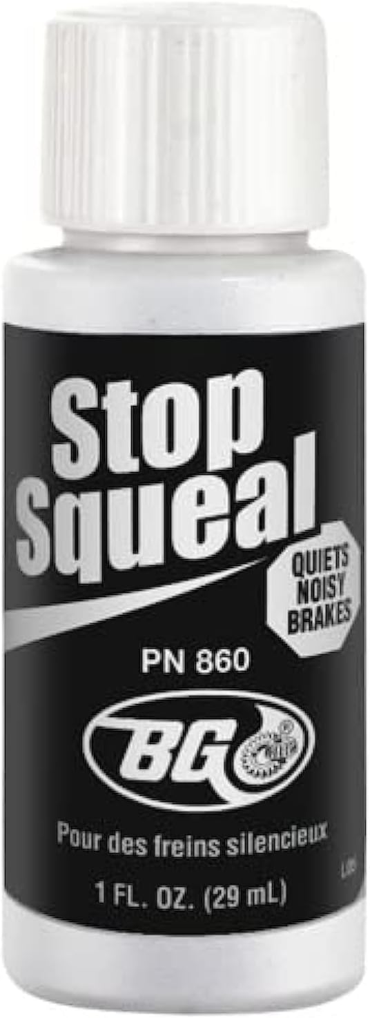 BG Stop Squeal 1fl oz - Disc Brake Quiet - Pad Anti-Squeal - Reduces Brake Noise and Grinding - Quiets Noisy Brakes, PN 860, 1 Ounces