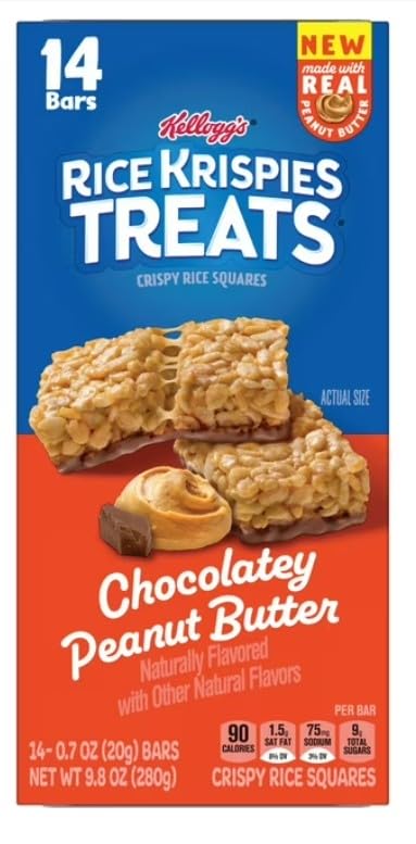 Rice Krispies Treats Chocolately Peanut Butter - 14 Bars (Pack of 2)
