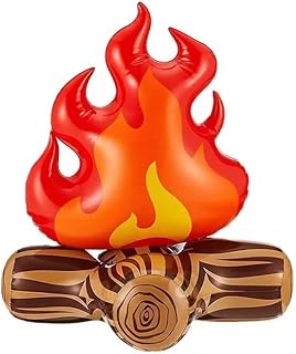 1 Pcs 12 Inch Inflatable Campfire Props Camping Party Campfire Party Scene Decoration, Halloween Party Accessories Kids' Multi Item Party Favor Packs