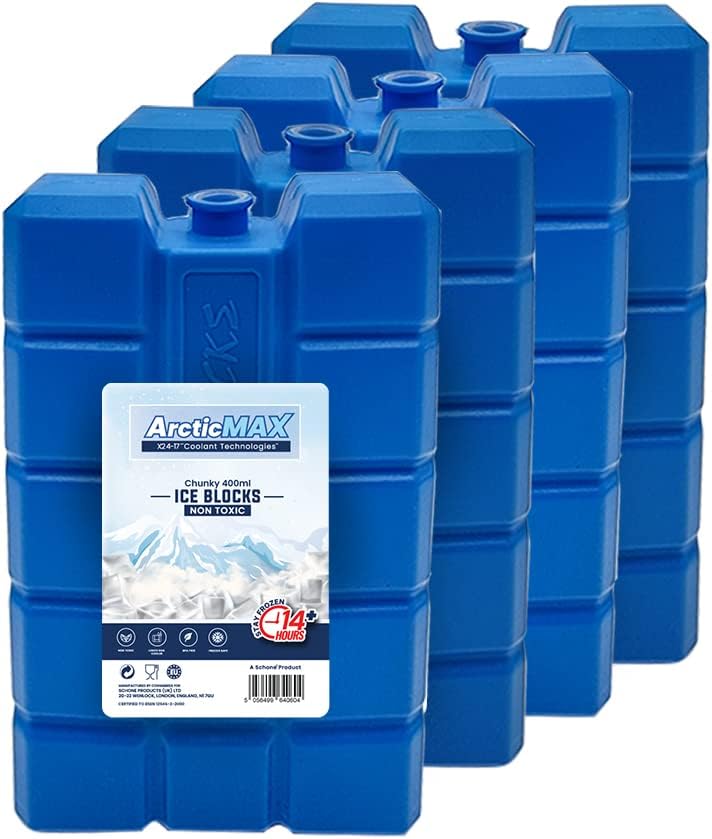 Chunky Ice Blocks 400ml x 4 – Coolant that simply stays frozen for longer – 14+ Hrs Chilled - BEVERAGES done RIGHT for longer