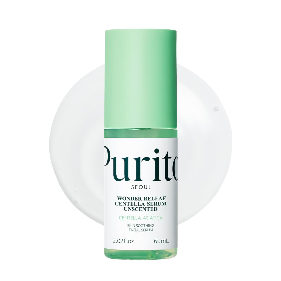 PURITO Centella Unscented Serum for Sensitive Skin – Lightweight Calming & Skin Barrier Repair, 34,860 ppm Soothing Serum, Vegan & Cruelty-Free, Korean Skincare, 2 fl.oz / 60ml
