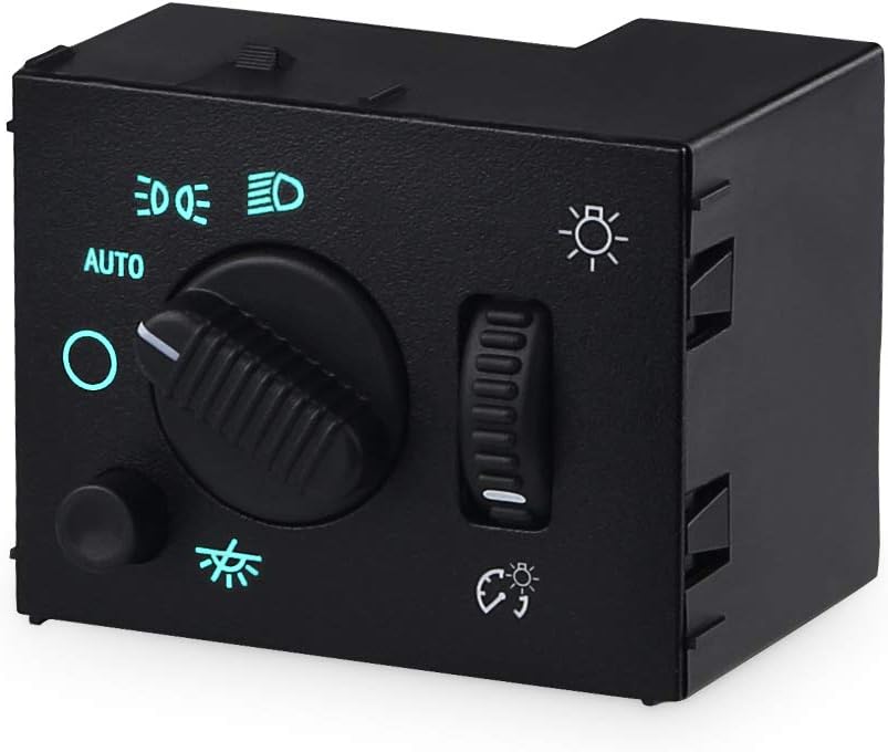 Headlight Switch Compatible with Chevy Silverado Suburban Tahoe Avalanche Cadillac Escalade Hummer H2 GMC Sierra GMC Yukon XL 2003-2007 Replacement for 19381535 15194803 D1595G