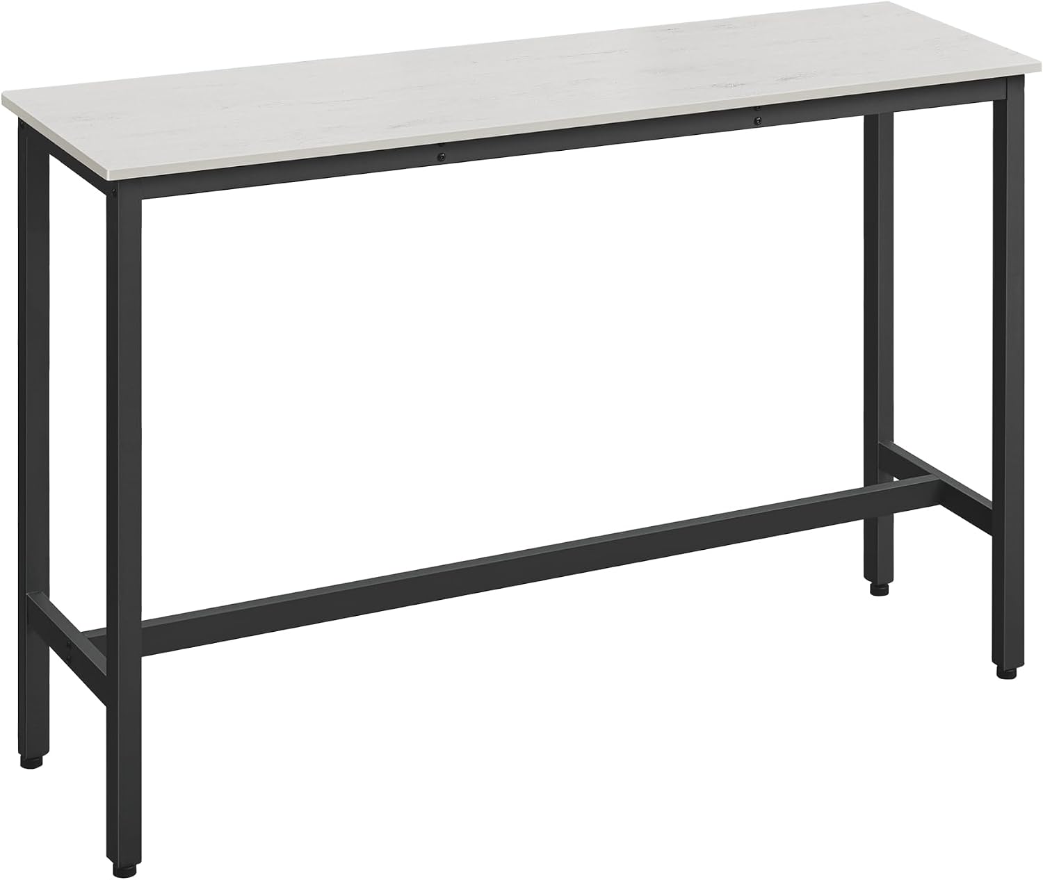 VASAGLE Bar Table, Industrial Design, Steel Frame, 40 x 140 x 90 cm