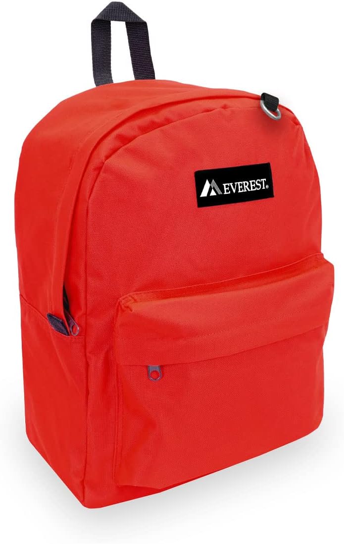 Everest Luggage Classic Backpack, Red, Large