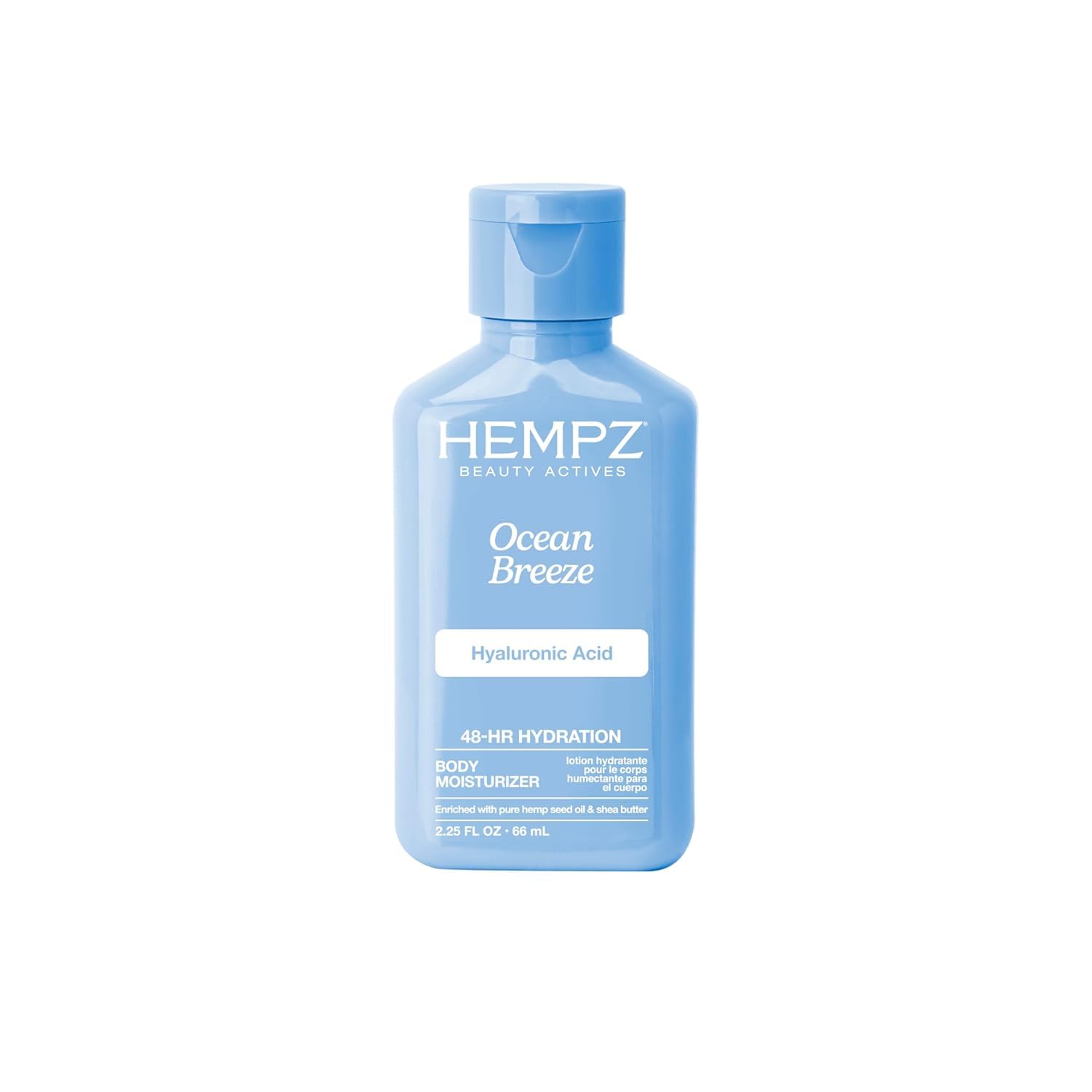 Hempz Body Lotion - Ocean Breeze Limited Edition Mini Daily Moisturizing Cream, Shea Butter, Aloe Body Moisturizer - Skin Care Products, All Natural Hemp Seed Oil - Travel Size 2.25 Fl Oz