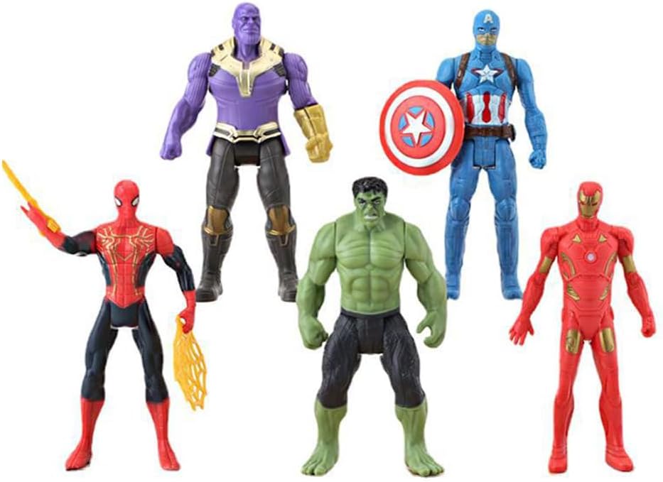 5pcs Collectible Super Hero Series Exclusive Figure Set, 4.7-Inch Action Figures