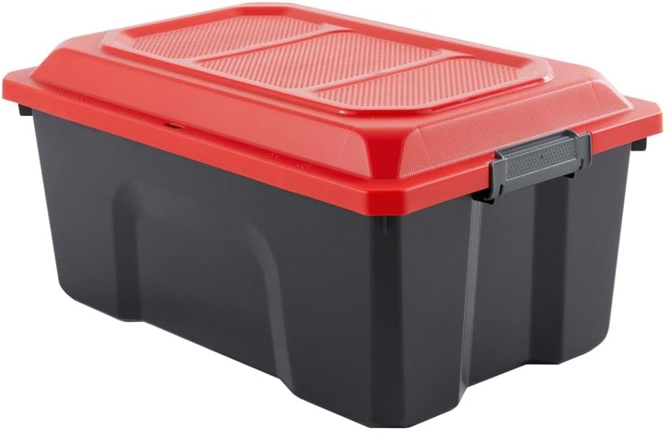 Sundis Rotho Locker Storage Box 40 Litre, Black/RED, 40L