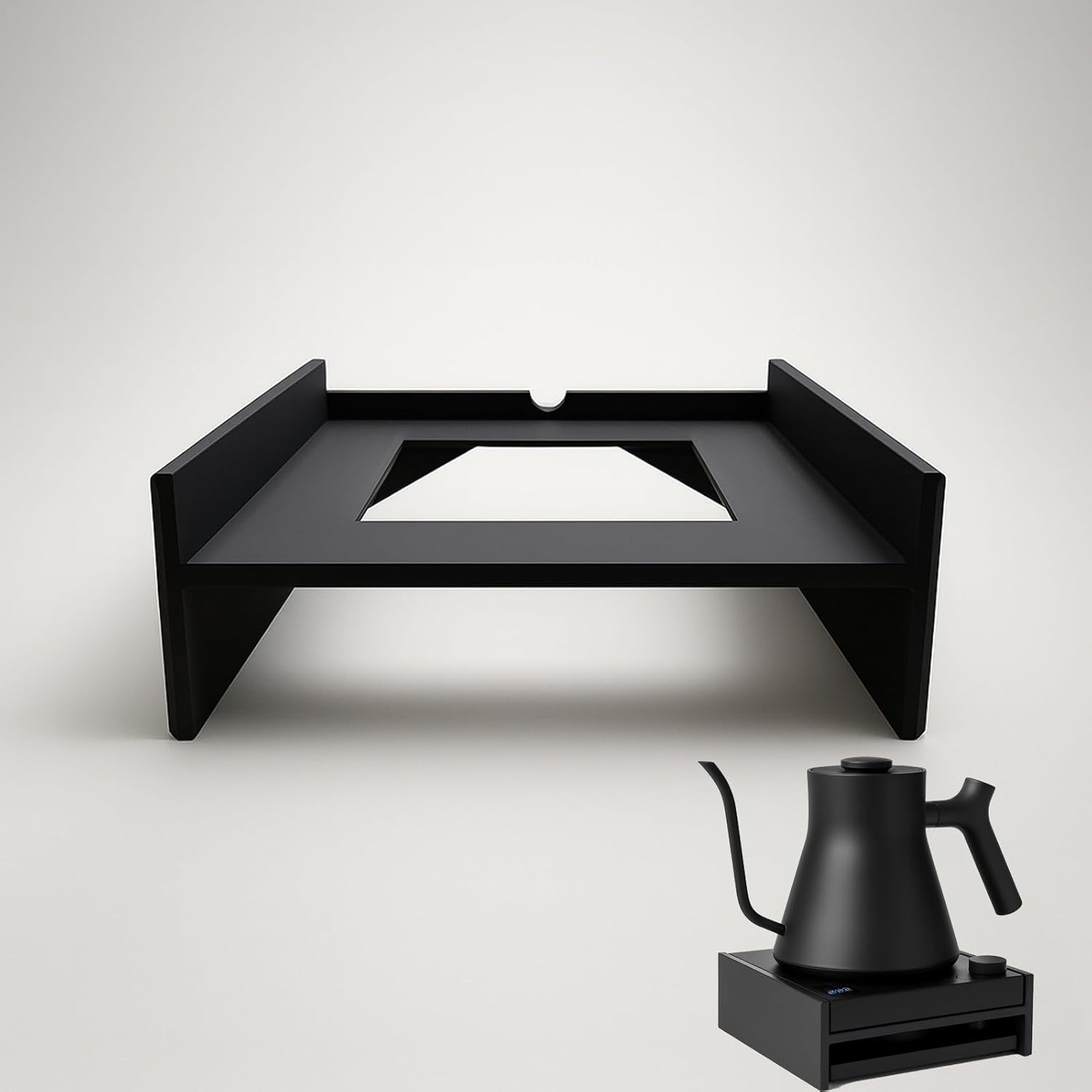 Coffee Brewer Organizer for Fellow Stagg Kettle – Space-Saving Stand Compatible with Stagg EKG, Pro, and Studio – Minimalist Design