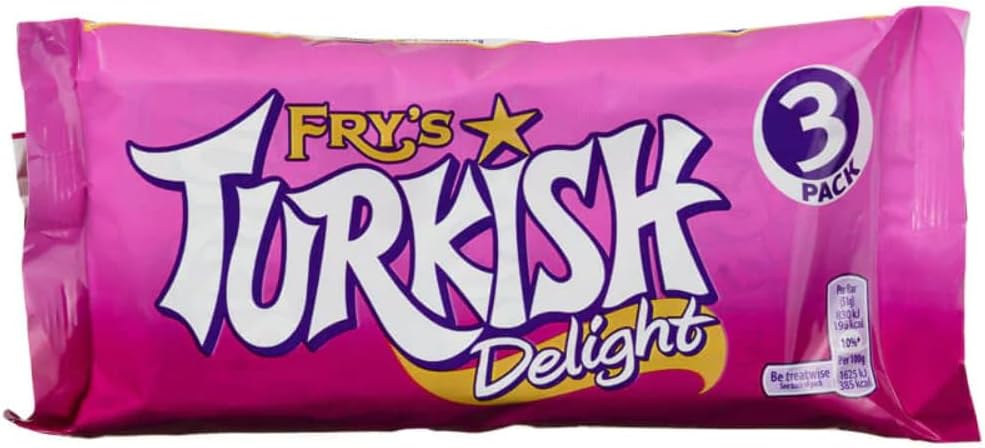 Fry's Turkish Delight, Classic Rose-Flavoured Chocolate Treats with Soft Jelly Centre, Perfect Snack or Dessert 3 x 51 g (Pack of 1)