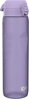 Ion8 1 Litre Water Bottle, Leak Proof, Flip Lid, Carry Handle, Rapid Liquid Flow, Dishwasher Safe, BPA Free, Soft Touch Contoured Grip, Ideal for Sports and Gym, Carbon Neutral Recyclon
